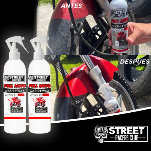 Combo 2 Lavado en Seco para Moto (FULL MOTO WASH + WAX)